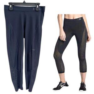 NIKE PRO Black Hypercool Crop Capri Legging Tights Compression Mesh Panel Size M